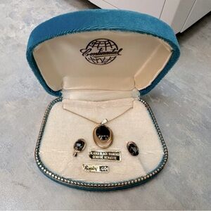Vintage Alaskan Black Diamond Genuine Hematite set. 1/20 12K G.F.
